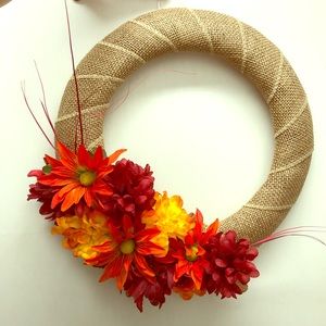 Hand made fall/ Autumn 16 inch wreath Home Decor